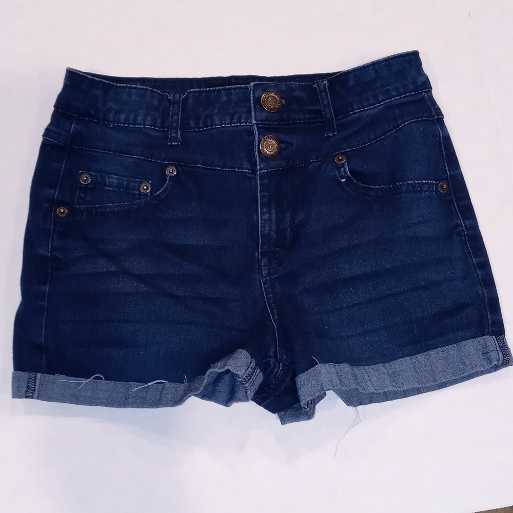 Aeropostale high-waisted size 4 shorty shorts button up blue jean